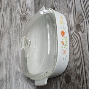 Corning ware vintage wildflower print casserole with lid